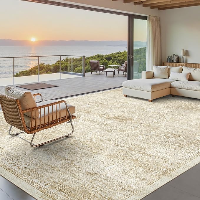 Washable Area Rug 10x14, Large Soft Rugs by Soalmost