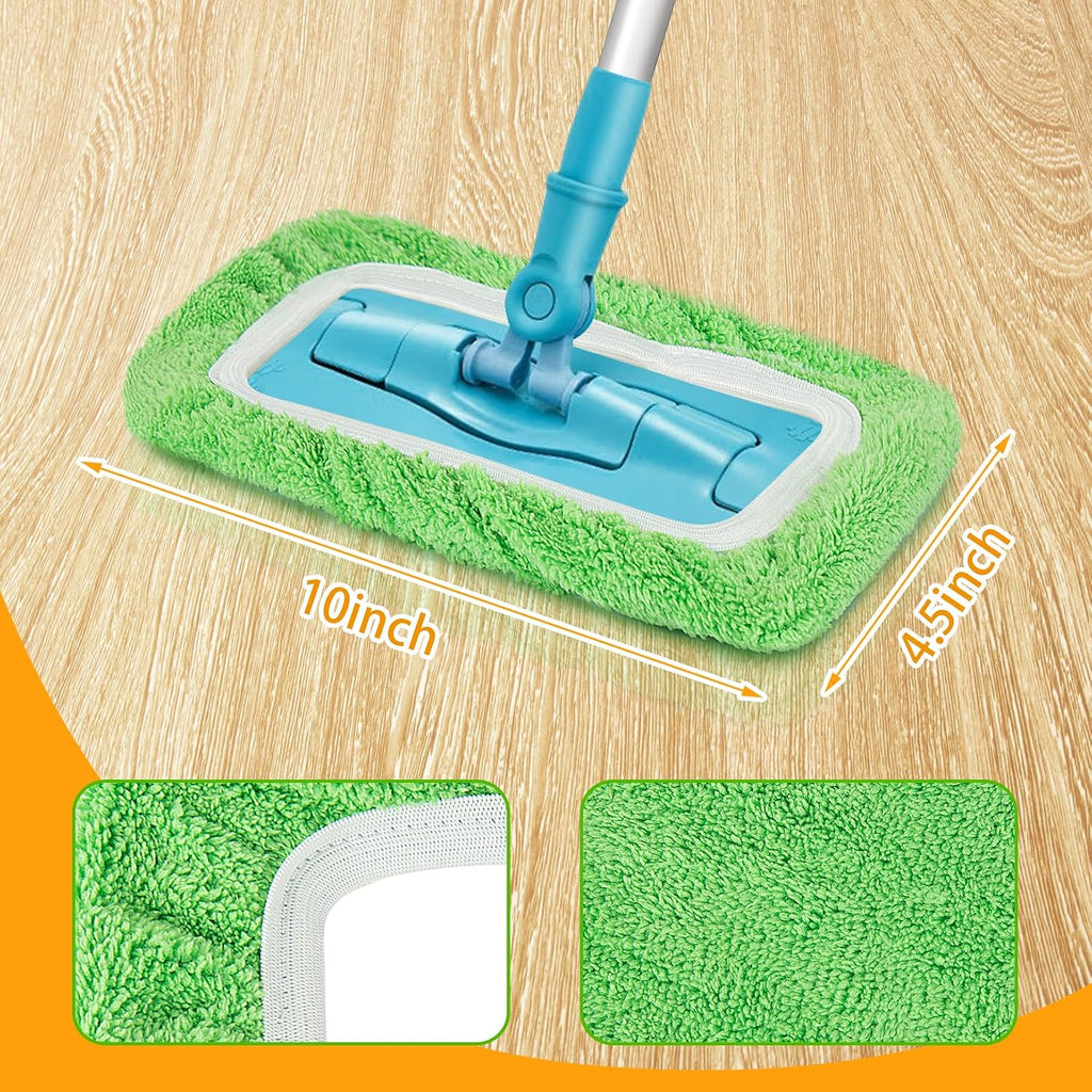 Unoutur Reusable Dry Sweeping Cloths Microfiber Wet Mop Pads Compatible with Swiffer Sweeper Mop Replacement Sweeping Mopping pad Refills for Hardwood Surface Floor Cleaning (16PCS)
