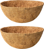 2 Pack 16 Inch Round Replacement Coco Liners for Hanging Basket Natural Coconut Fiber Liner for Flower Planter Coco Coir Pots for Outdoor Garden Plants