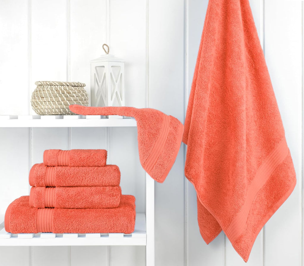 Cotton Paradise Turkish 6 Piece Towel Set for Bathroom Soft Absorbent Dry