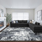 Washable Area Rugs 8'x10' Non-Slip Modern Abstract Soft - Image 8