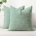 MIULEE Pack of 2 Couch Throw Pillow Covers 20x20 Inch Soft Greyish Green by MIULEE