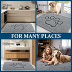 OLANLY Dog Door Mat for Muddy Paws 40x32, Paw Print Design, Absorbs Moisture - Image 8