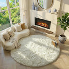 Amdrebio Ivory White Round Rug 5Ft - Image 7