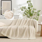 Snuggle Sac Ultra Soft Ivory Bedding Blanket Twin XL, Warm Fluffy Microfiber - Image 4