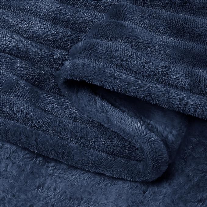 BEDELITE Fleece Throw Blanket for Couch – 3D Ribbed Jacquard Soft and Warm - Image 6