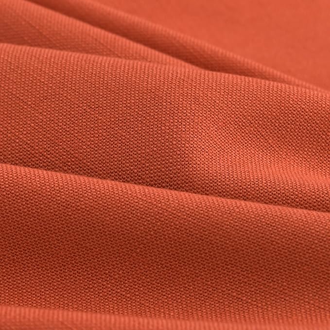 Nanspring Bright Orange Linen Blend Light Filtering Back Tab Curtains 96 Inches - Image 5
