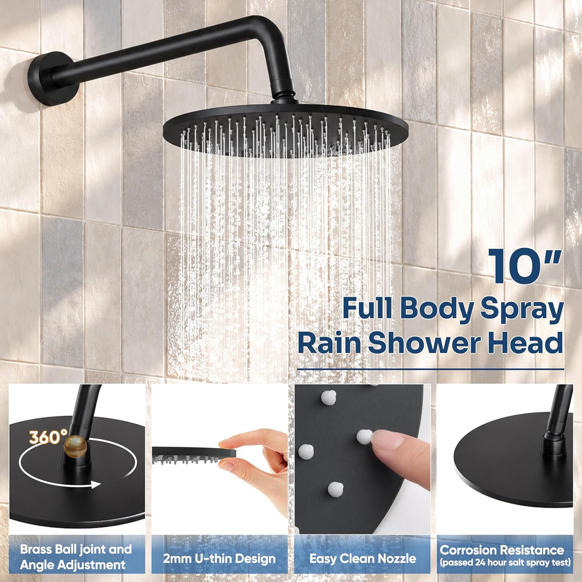 Replacement for Delta Shower Trim Kit 14 Series Matte Black