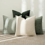 MIULEE Pack of 4 Couch Throw Pillow Covers 18x18 Inch Neutral Green Soft - Image 3