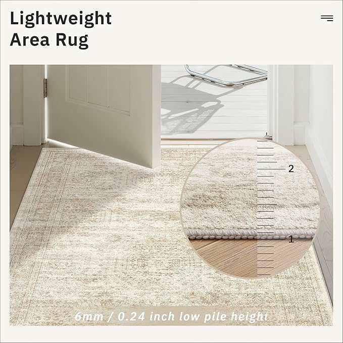 Soalmost Runner Rug 2'x6' Washable Non-Slip Runner Rugs - Image 9