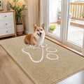 OLANLY Dog Door Mat for Muddy Paws 54x32, Paw Print Design, Absorbs Moisture by OLANLY