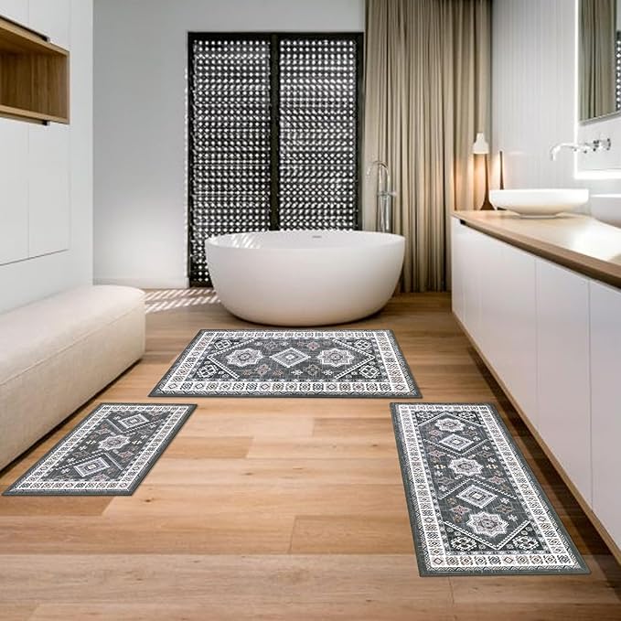 HEBE Boho Kitchen Rug Sets 3 Piece - Image 7