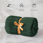 BEDELITE Fleece Throw Blanket for Couch – 3D Ribbed Jacquard Soft and Warm - Image 5