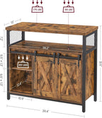 VASAGLE Buffet Cabinet, Coffee Bar with 2 Sliding Barn Doors