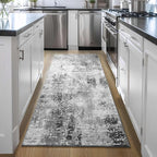Ompaa 2x6 Rug Runners for Hallways Kitchen Runner Rug Non Slip Washable Grey - Image 2