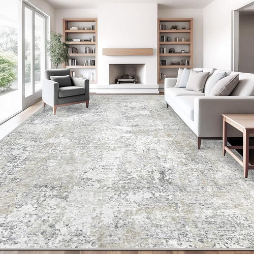 10x14 Area Rugs for Living Room, Washable Modern Abstract Large Area Rug by XLUEZ