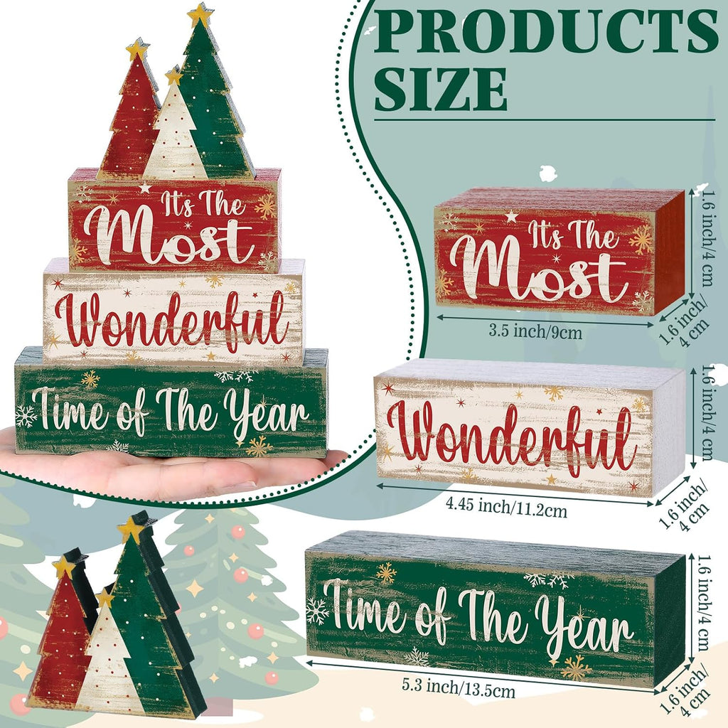 Moucuny 4 Pcs Christmas Tree Table Decorations