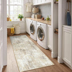 Washable Area Rugs 2'x6' Non-Slip Modern Abstract Soft - Image 2