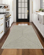Latte&Fog 3x5 Entryway Rug Indoor, Boho Non Slip Low Pile Throw Carpet - Image 3