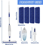 Microfiber Flat Mop with Sprayer for Floor Cleaning: Spray Wet Mop Compact