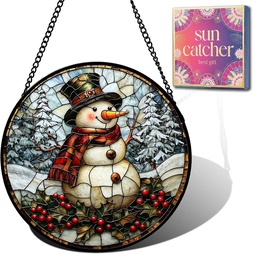 Blue Owl Acrylic Suncatcher Sun Catchers Indoor Window Gifts for Women 9.8"