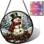 Blue Owl Acrylic Suncatcher Sun Catchers Indoor Window Gifts for Women 9.8"