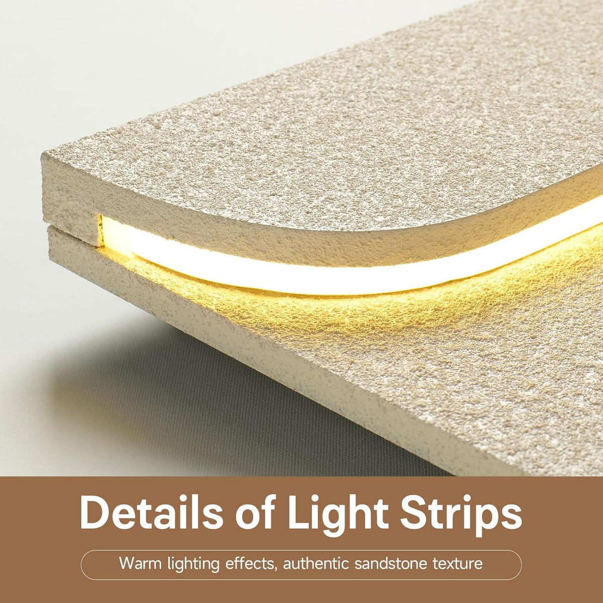 3D Textured LED Wall Art Decor for Living Room, Modern Vertical 30x60 Inch