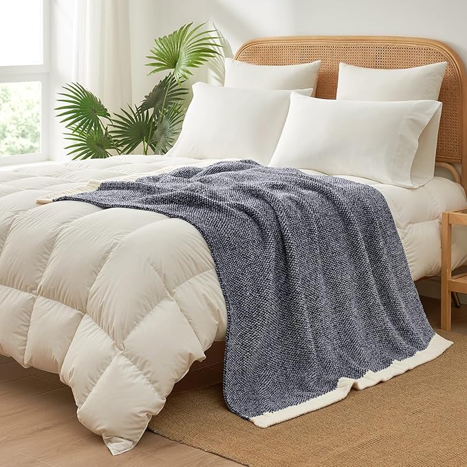 Snuggle Sac Heather Navy Throw Blanket - Image 7