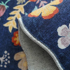 Washable 3x6 Hallway Runner Rug: Low-Pile Floral Scalloped Entryway Runners - Image 4