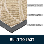 Colorxy Waterproof Doormat, Sturdy Natural Rubber Front Indoor Mat, Non Slip - Image 3