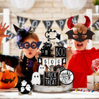 Umigy 15 Pcs Halloween Decor for Home Ghost Tiered Tray Decor Set