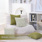 HPUK Decorative Throw Pillow Covers Set of 4 Geometric Design Linen Cushion - Image 6