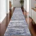 KOZYFLY Modern Abstract Washable Rug Runner 2.6x16 Hallway Rug Runner Non-Slip by KOZYFLY