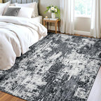 Washable Area Rugs 4'x6' Non-Slip Modern Abstract Soft - Image 3