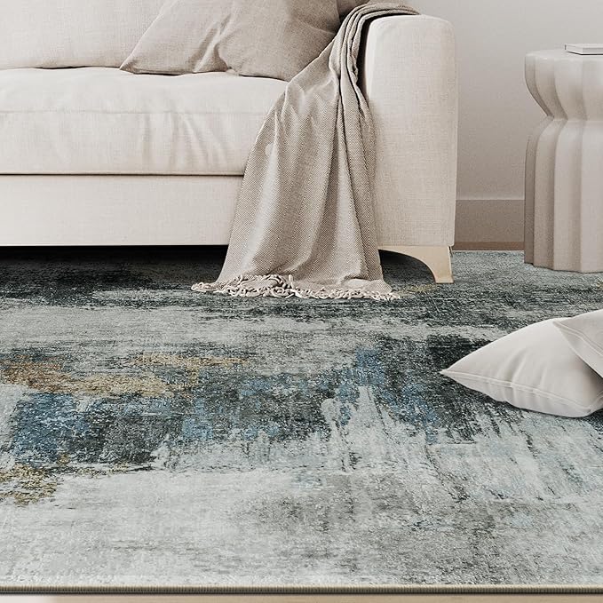 4x6 Area Rugs for Living Room Rug Washable: Abstract Rug for Dining Room - Image 9