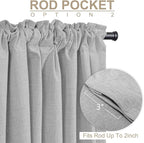 100% Blackout Shield Linen Blackout Curtains - Image 4