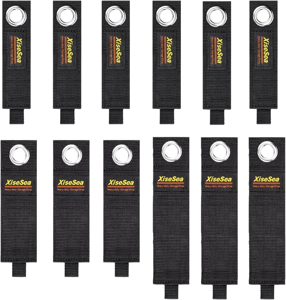 12-Pack Heavy Duty Storage Straps, Hook and Loop Hanging Storage Straps Cord Wrap Keeper for Cords, Hoses, Rope, RV, Boat, Garage Organization (D-12)