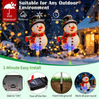 4 Pack Solar Snowman Christmas Decorations Outdoor, Snowman Yard Decor