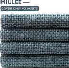 MIULEE Pack of 4 Couch Throw Pillow Covers 20x20 Inch Navy Blue Soft Decorative - Image 6