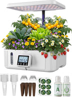 HBN hydroponics Growing System Kit 12 Pods Indoor Garden with Grow Light