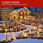20 Pack Solar Candy Cane Pathway Lights, Warm White Christmas Yard Decor
