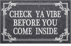 Front Door Indoor Outdoor Entrance Doormat Grey Rubber Welcome Door Mat Come by HLFMVWE