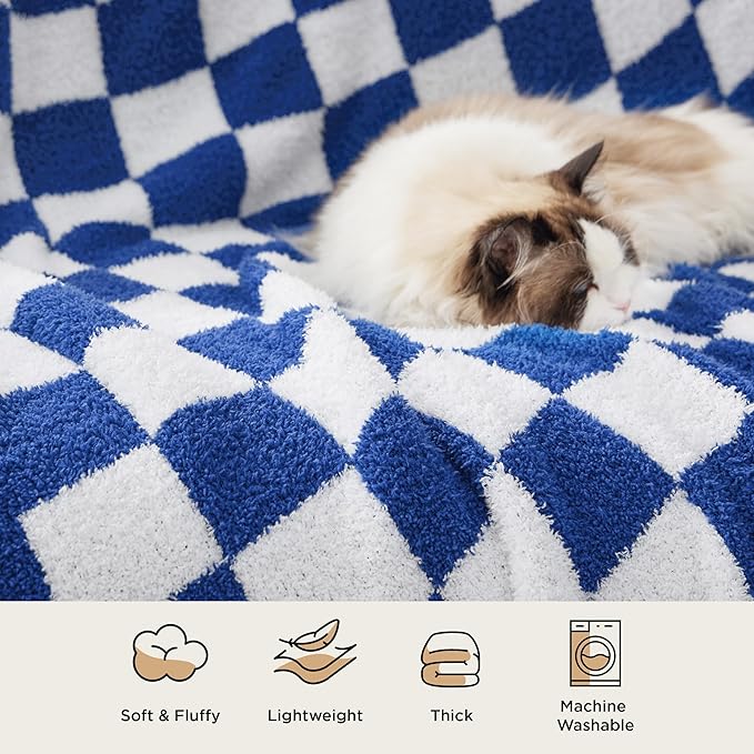 Bedsure Gentlesoft Checkered Twin Blanket - Image 3