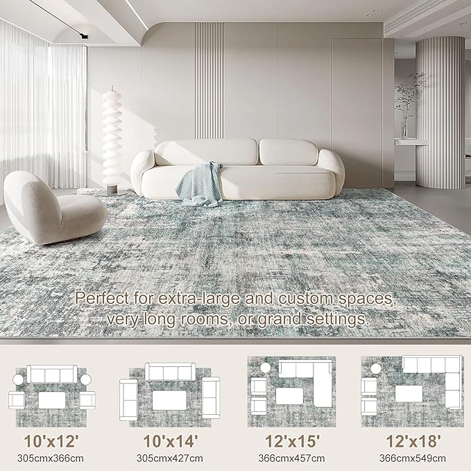 UERMEI 10x12 Area Rug Living Room Rugs - Image 2