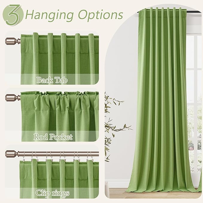 Guken 100% Blackout Curtains 90 Inch Length 2 Panels Set - Image 5