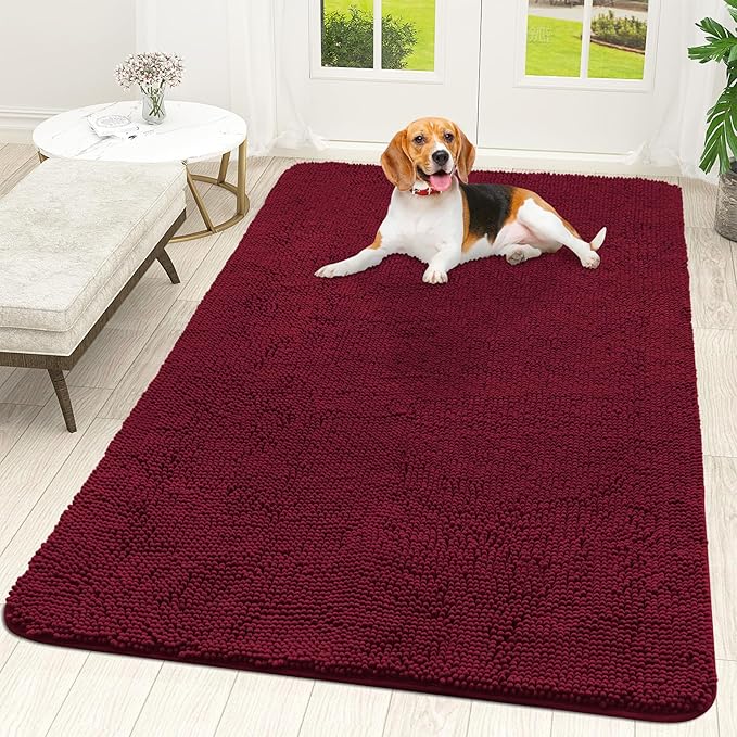 OLANLY Dog Door Mat for Muddy Paws 70x46, Absorbs Moisture and Dirt, Absorbent by OLANLY