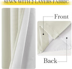 NICETOWN Faux Linen 100% Blackout 108 inch Curtains - Image 7