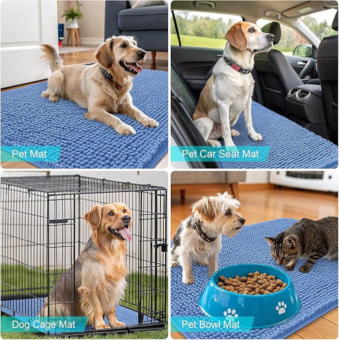 OLANLY Dog Door Mat for Muddy Paws 44x32, Absorbs Moisture and Dirt, Absorbent - Image 7