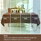 IVAPUPU Textured Linen Rectangle Table Cloth, Coffee, 52 x 70 Inch