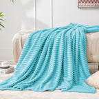 BEDELITE Fleece Throw Blanket for Couch – 3D Ribbed Jacquard Soft and Warm - Image 7